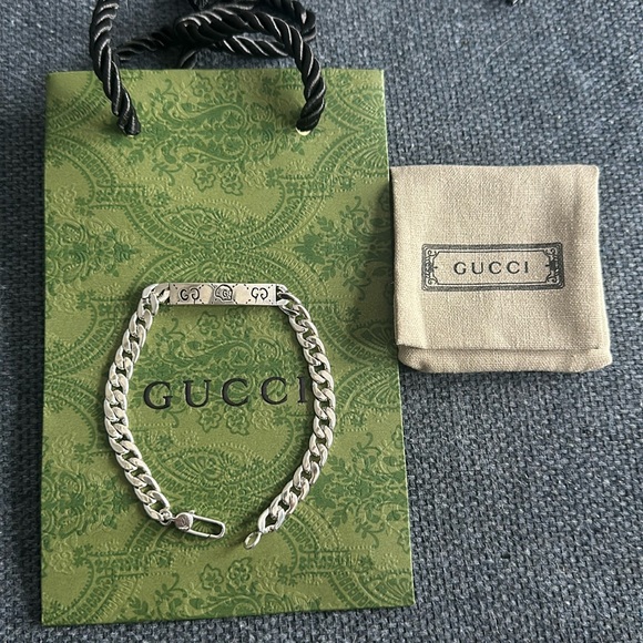 GUCCIGHOST CHAIN BRACELET IN SILVER - Picture 1 of 9